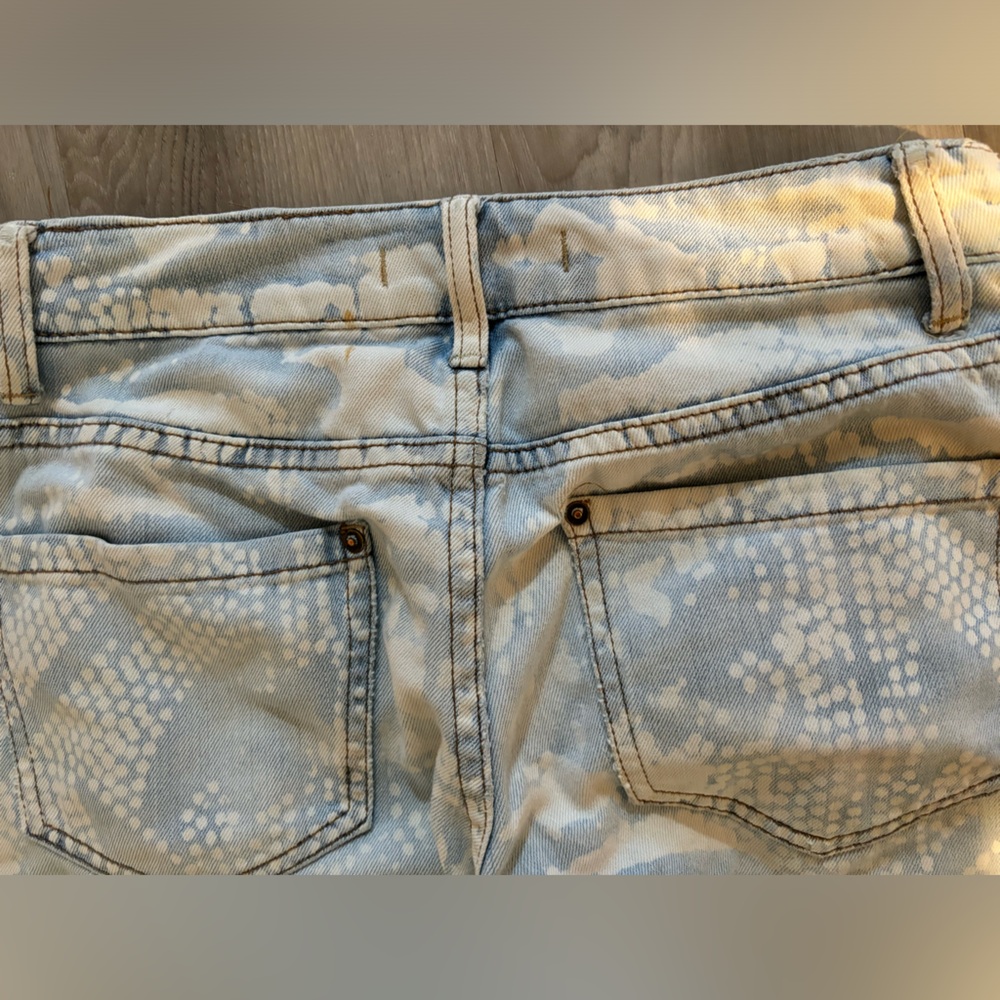 Free People RARE Bali Jeans Bleached Flared Bell Bottoms Boho Hippy Pants 25 - Picture 13 of 13